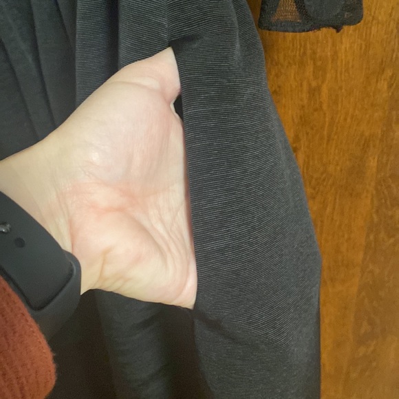 Gorgeous Eliza J black sheer mesh polka dot fit and flare, size 8 - Picture 10 of 12